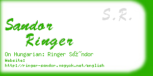 sandor ringer business card